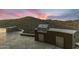 Outdoor kitchen with a grill, perfect for cooking and entertaining with scenic views of the surrounding landscape at 11320 N Crestview Dr, Fountain Hills, AZ 85268
