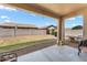 An outdoor patio that provides a relaxing space for entertaining with fenced in backyard at 14694 W Mandalay Ln, Surprise, AZ 85379