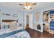 This bright bedroom has a closet and comfortable bed at 1607 E Gable Ave, Mesa, AZ 85204