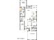 Detailed first floor plan showcasing the layout of the home, including the kitchen, bedrooms, and garage at 1948 W Rowel Rd, Phoenix, AZ 85085