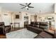 Spacious living room with hardwood floors, comfortable seating, and ample natural light at 33550 N Dove Lakes Dr # 1041, Cave Creek, AZ 85331