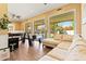 Recreation room provides entertainment with a foosball table, air hockey, and backyard views at 521 E Horseshoe Ave, Gilbert, AZ 85296