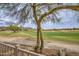 Scenic view of the golf course from the property, showcasing lush greens and mature trees at 5289 S Red Yucca Ln, Gold Canyon, AZ 85118