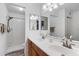 Bathroom features dual sinks and a walk-in shower at 17808 N 45Th Ave, Glendale, AZ 85308
