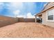 View of the home's backyard and a block wall at 10347 S Saguaro Dr, Apache Junction, AZ 85120