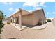 Backyard featuring a covered patio and low-maintenance landscaping at 1245 E Waterview Pl, Chandler, AZ 85249