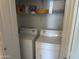 Laundry closet with full-size washer and dryer at 1941 S Pierpont Dr # 2082, Mesa, AZ 85206