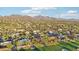 Beautiful aerial shot of a luxury neighborhood near the mountains and golf course at 22402 N 84Th Pl, Scottsdale, AZ 85255