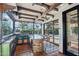 Bright outdoor kitchen featuring vibrant tile work, wooden beams and terracotta flooring at 22402 N 84Th Pl, Scottsdale, AZ 85255