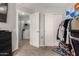 Bedroom with closet, laundry and art at 2912 E Eberle Ln, Phoenix, AZ 85032