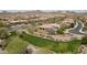 A neighborhood aerial view shows the meticulously landscaped parkway and tree-lined streets at 29854 N 132Nd Dr, Peoria, AZ 85383