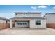 Backyard view of the home features a covered patio and ample space for outdoor living and customization at 3974 E Ghost Flower Ln, San Tan Valley, AZ 85140