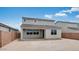 View of the home’s rear exterior featuring a covered patio and potential for creating an outdoor retreat at 3974 E Ghost Flower Ln, San Tan Valley, AZ 85140