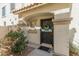 Charming front door with wreath, plants and welcoming entrance at 927 W Wendy Way, Gilbert, AZ 85233