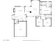 Detailed floor plan showcasing the layout of the home including the kitchen, bedrooms, and living spaces at 930 E Citation Ln, Tempe, AZ 85284