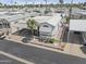 A high angle captures this home's place in a well-planned desert community at 111 S Greenfield Rd # 313, Mesa, AZ 85206