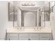 Bathroom vanity with dual sinks and a large mirror at 2717 W Medina Ave, Mesa, AZ 85202