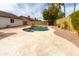 Backyard pool with spa featuring concrete patio and low maintenance landscaping enclosed by walls for privacy at 4038 E Wescott Dr, Phoenix, AZ 85050