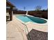 Backyard pool with water slide and surrounding deck at 5829 E Windsor Ave, Scottsdale, AZ 85257