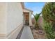 Inviting front entrance with a security screen door and a decorative palm tree at 7329 W Lamar Rd, Glendale, AZ 85303
