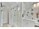 Elegant bathroom with a glass-enclosed shower and sleek vanity at 8154 E Jaeger St, Mesa, AZ 85207