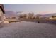 The home's backyard offers low-maintenance desert landscaping, a barbecue area, and a perimeter wall at 19011 E Carriage Way, Queen Creek, AZ 85142