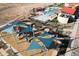 Aerial view showcasing community playground with ample seating and sunshades at 12427 E Wallflower Ln, Florence, AZ 85132