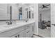 Bathroom with double vanity, modern fixtures, and stylish mirror lighting at 21325 S 201St Way, Queen Creek, AZ 85142