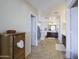 Long bathroom featuring dual sinks and a walk-in shower at 31918 N Caspian Way, San Tan Valley, AZ 85143