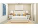 Cozy bedroom with decorative wall art and neutral tones, creating a relaxing and inviting space at 32679 N Jasper St, San Tan Valley, AZ 85143
