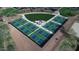 An aerial view of resort-style community pickleball courts for fun and friendly competition at 42424 N Gavilan Peak Pkwy # 63212, Anthem, AZ 85086