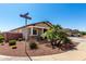 Corner lot featuring well-manicured landscaping and desert plants at 45975 W Mountain View Rd, Maricopa, AZ 85139