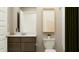 Modern bathroom featuring a stylish vanity, mirror, and elegant fixtures at 4781 E Danta St, San Tan Valley, AZ 85143