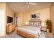 Comfortable bedroom boasts neutral tones, soft lighting, and a modern design at 4927 E Hazel Dr # 2, Phoenix, AZ 85044