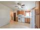 View of kitchen featuring oak cabinets and white appliances at 49853 W Jean Dr, Maricopa, AZ 85139