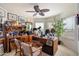 Cozy home office featuring custom wooden desk and cabinets, perfect for remote work at 6372 W Hill Ln, Glendale, AZ 85310