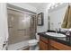 Elegant bathroom with modern fixtures, a shower, and stylish vanity, providing a functional and aesthetically pleasing space at 8787 E Mountain View Rd # 2016, Scottsdale, AZ 85258