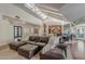 An expansive living room shows vaulted ceilings, skylights, and a comfortable seating arrangement at 9041 N 46Th St, Phoenix, AZ 85028