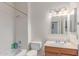 Bathroom with a shower/tub, vanity, and toilet in a bright and clean space at 4302 E Mountain Vista Dr, Phoenix, AZ 85048