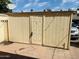 Exterior shot of a storage shed in backyard, providing ample space for storage and organization at , Tempe, AZ 85282