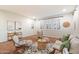 Cozy living room showcasing designer furnishings, soft textures, and natural light at 1874 E Crescent Way, Chandler, AZ 85249
