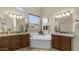 Elegant bathroom with dual vanities, a soaking tub, and a bright, open feel at 1903 N Lynch --, Mesa, AZ 85207