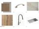 Neutral stone counter, cabinet handle, and flooring color palette at 2121 W Sonoran Desert Dr # 21, Phoenix, AZ 85085
