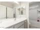Bathroom featuring a vanity with a sink and a shower/tub combo at 2167 W Ethan Ct, San Tan Valley, AZ 85144