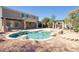 Spacious backyard with pool, shaded patios, and well-maintained landscaping offer a perfect outdoor living space at 2982 E Boston St, Gilbert, AZ 85295
