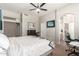 Cozy bedroom with ceiling fan, carpet, and neutral walls at 3668 E Cody Ave, Gilbert, AZ 85234