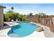 Backyard with a beautiful pool, lounge chairs, and desert landscaping at 384 N Scott Dr, Chandler, AZ 85225