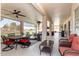 Large covered patio featuring multiple seating areas and dining areas at 5140 S Tanglewood Dr, Chandler, AZ 85248