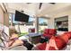 Back patio featuring an outdoor TV, a grill, outdoor seating, and artificial turf at 5140 S Tanglewood Dr, Chandler, AZ 85248
