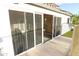 View from the patio overlooking the backyard and outdoor pool area at 9732 N Penworth Dr, Casa Grande, AZ 85122